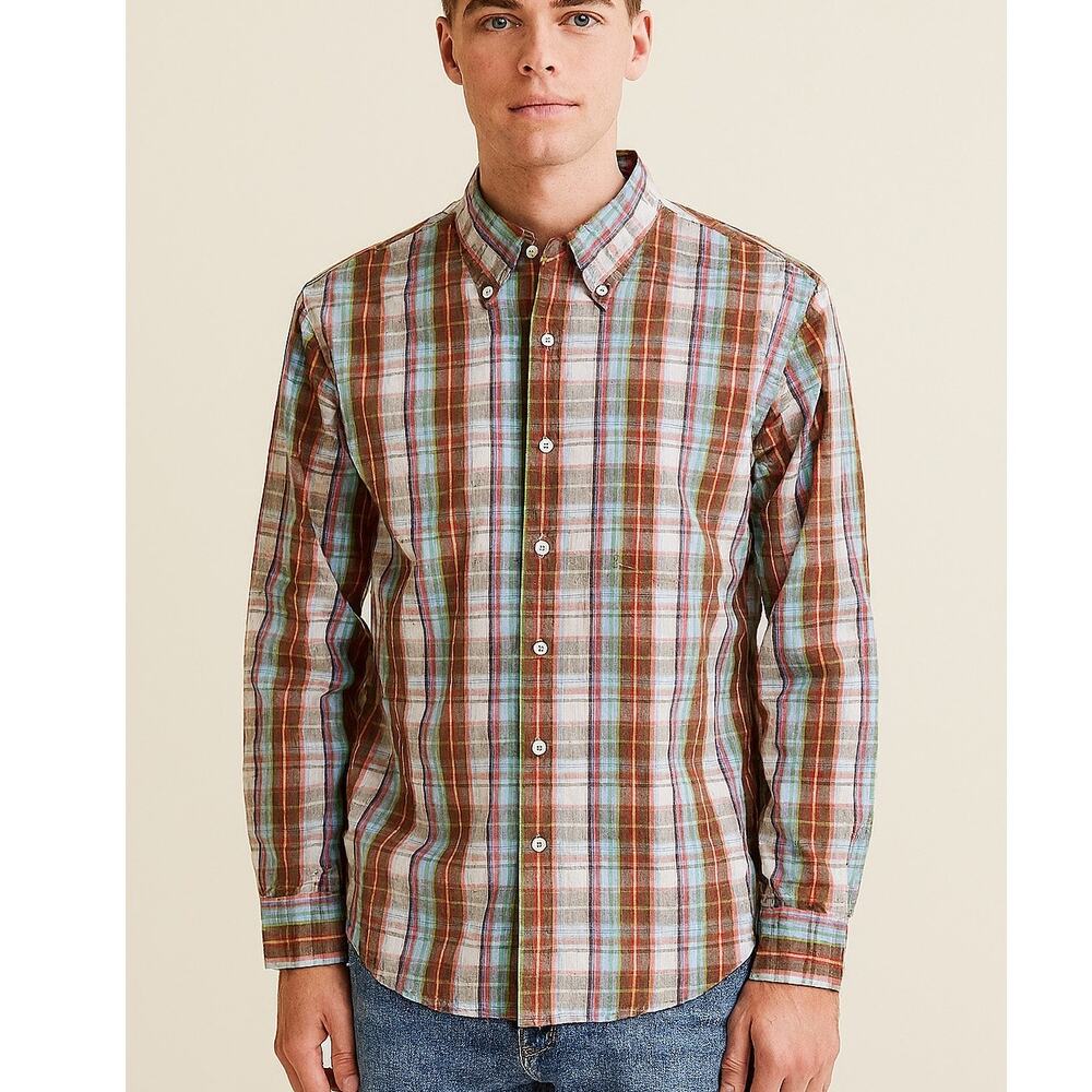 Peter Millar Weekender Wash Plaid Button Down Shirt